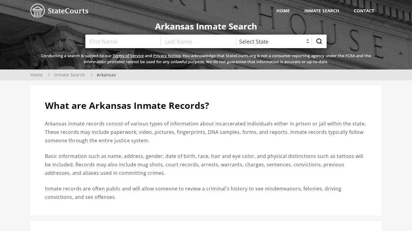 Arkansas Inmate Search, Prison and Jail Information ...